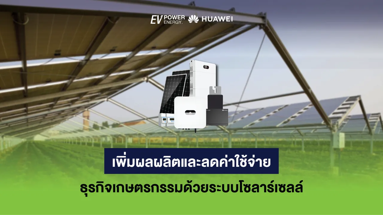 เพิ่มผลผลิตและลดค่าใช้จ่าย ธุรกิจเกษตรกรรมด้วยระบบโซล่าเซลล์