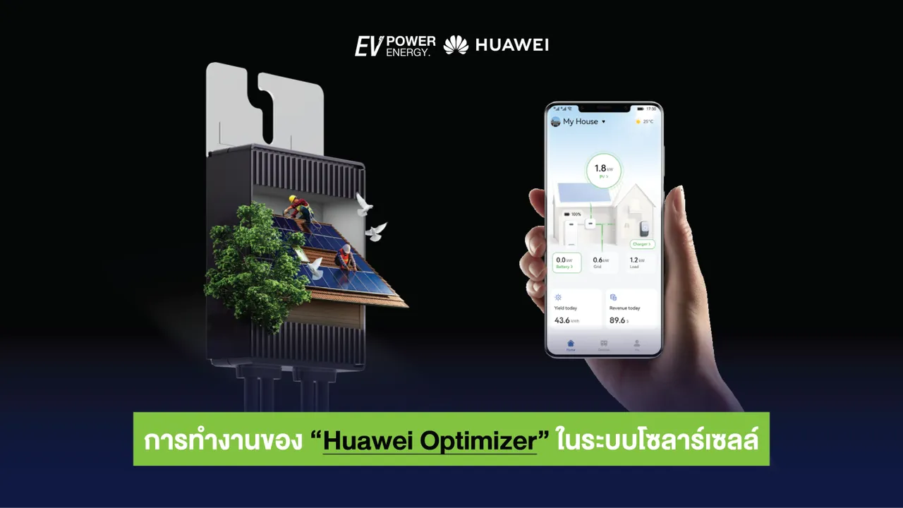 การทำงานของ Huawei Optimizer ในระบบโซลาร์เซลล์