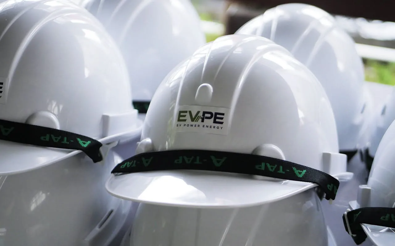หมวกนิรภัย EV Power Energy สำหรับผู้เข้าร่วมกิจกรรม