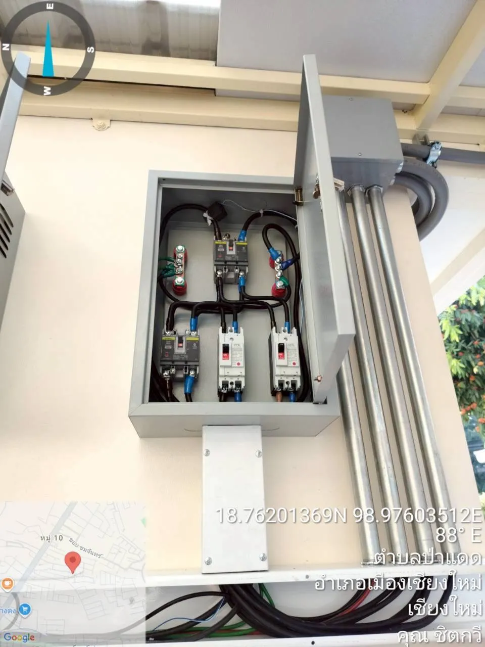 คุณชิตกวี จำรัสโรมรัน เดิมลูกค้าติด 3kW เพิ่มแผง2แผง ติดตั้งเพิ่ม 5kW 1P (เชียงใหม่)