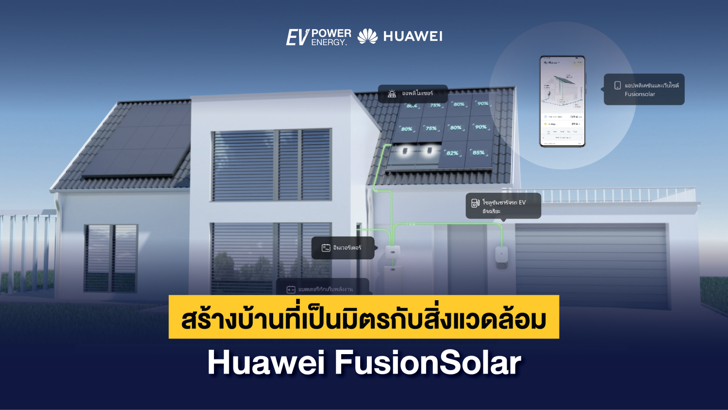 สร้างบ้านที่เป็นมิตรกับสิ่งแวดล้อมด้วยระบบ Huawei FusionSolar 1