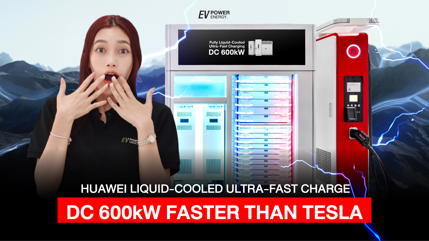 600 kW Huawei Liquid-Cooled Ultra-Fast Charge, faster than Tesla superchargers